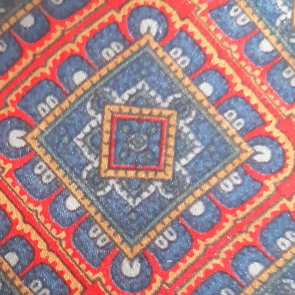 ⚡️BUY 3 for $55⚡️ Grafton & Co Silk Men's Tie, Ornate Square Multicolour Pattern - Picture 15 of 16